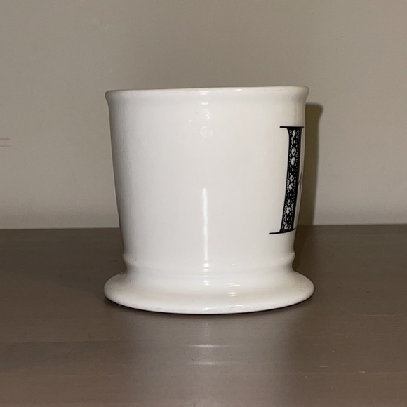 Anthropologie Cream and Black Ceramic Letter K Mug - Picture 5 of 7